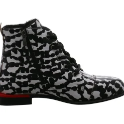 2 Go Fashion Schnürstiefelette schwarz/weiß Online