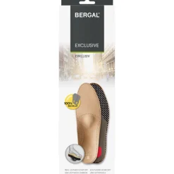 Bergal Einlegesohle Exclusiv Lederfußbett braun