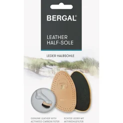 Bergal Einlegesohle Leder Halbsohle braun New