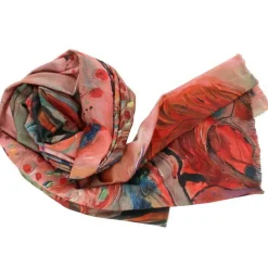 Cintura M Schal Pfau rot New