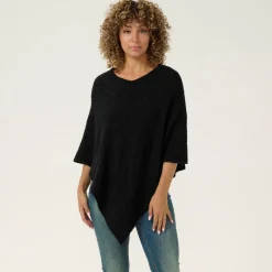 Cream Poncho CRDela Knit schwarz Hot