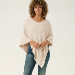 Cream Poncho CRDela Knit beige