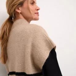 Cream Pullunder CRStari Knit Slipover beige Clearance