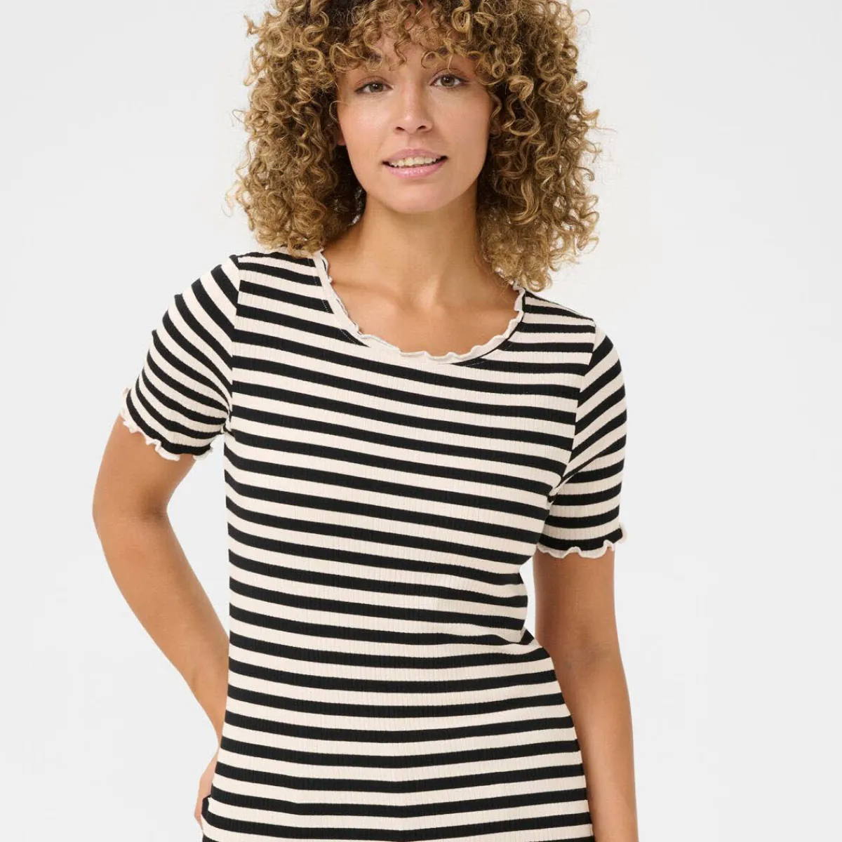 Cream Shirt CRRibba stripe T-Shirt schwarz Discount