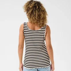 Cream Top CRRibba Stripe Top schwarz Hot