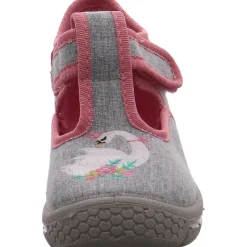 Fischer Markenschuh Hausschuh Schwan grau New