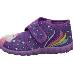 Fischer Markenschuh Hausschuh Flexi lila Discount