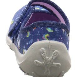 Fischer Markenschuh Hausschuh Einhörner blau Discount