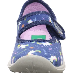 Fischer Markenschuh Hausschuh Einhörner blau Discount