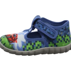 Fischer Markenschuh Hausschuh Auto blau Clearance