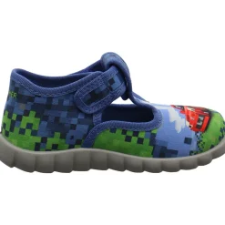 Fischer Markenschuh Hausschuh Auto blau Clearance