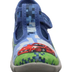 Fischer Markenschuh Hausschuh Auto blau Clearance