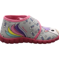 Fischer Markenschuh Hausschuh Flexi grau