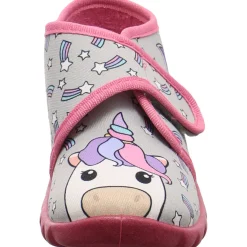 Fischer Markenschuh Hausschuh Flexi grau