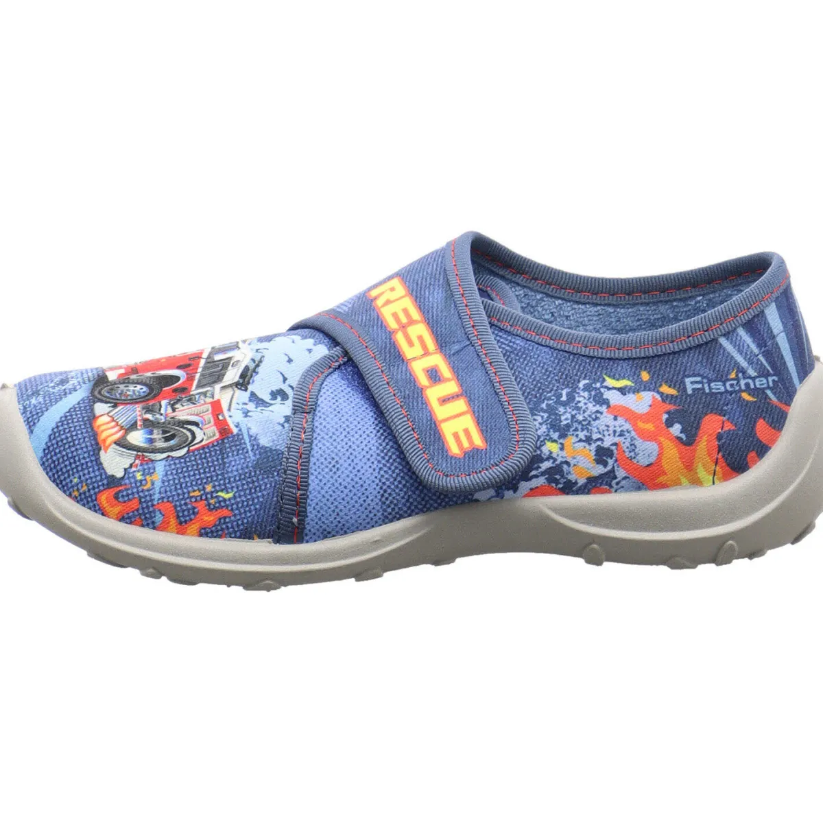 Fischer Markenschuh Hausschuh Rescue blau Clearance