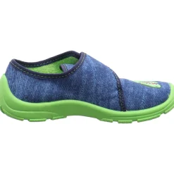 Fischer Markenschuh Hausschuh Danny blau New