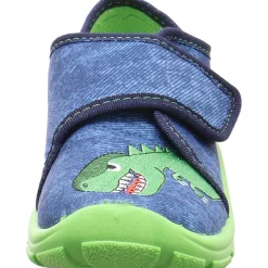 Fischer Markenschuh Hausschuh Danny blau New