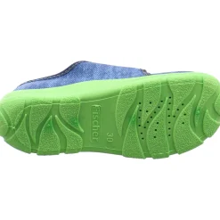 Fischer Markenschuh Hausschuh Danny blau New
