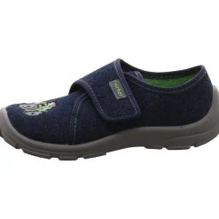 Fischer Markenschuh Hausschuh Traktor blau New