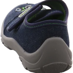 Fischer Markenschuh Hausschuh Traktor blau New