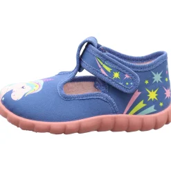 Fischer Markenschuh Hausschuh Einhorn blau Discount