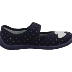 Fischer Markenschuh Hausschuh Melly blau Clearance