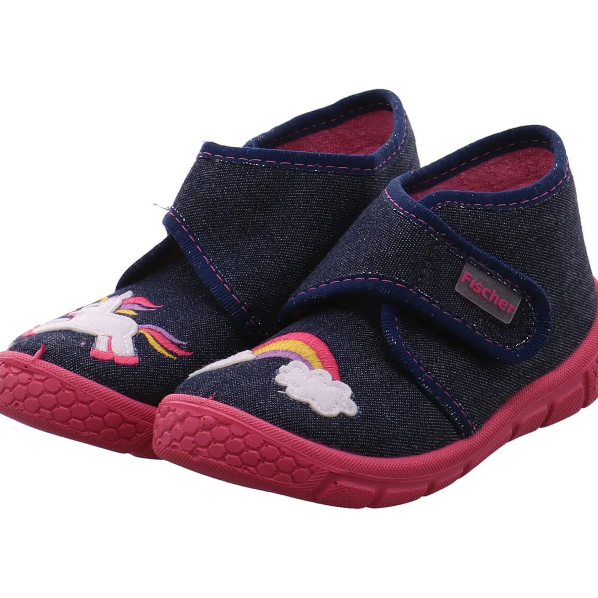 Fischer Markenschuh Hausschuh Honey blau New