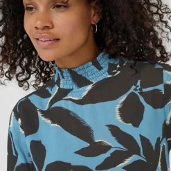 Kaffe Bluse KAamber Blouse blau Outlet