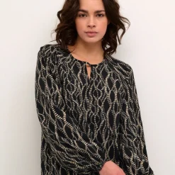 Kaffe Bluse KAdunora Blouse schwarz Sale