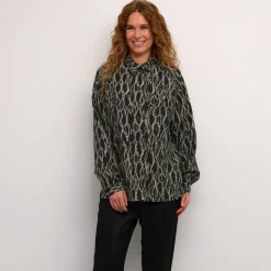 Kaffe Bluse KAdunora Hemd schwarz Outlet