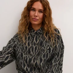Kaffe Bluse KAdunora Hemd schwarz Outlet