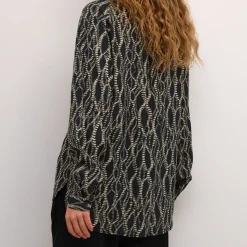 Kaffe Bluse KAdunora Hemd schwarz Outlet