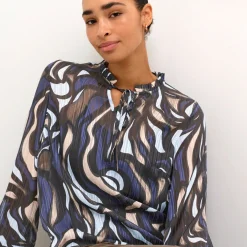 Kaffe Bluse KAmargo Blouse blau Outlet