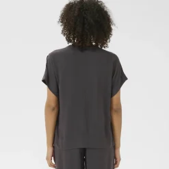 Kaffe Bluse KAmilia Wing SL Blouse schwarz Sale