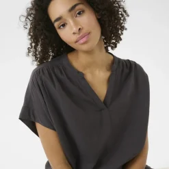 Kaffe Bluse KAmilia Wing SL Blouse schwarz Sale