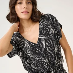 Kaffe Jumpsuit KAmira Plain Weave schwarz