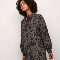 Kaffe Kleid KAjemma Shirt Dress braun New
