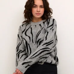 Kaffe Pullover KAbillie Knit grau New