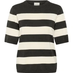 Kaffe Pullover KAlizza Striped Knit schwarz/weiß Best