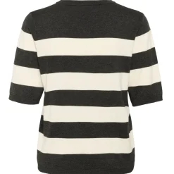 Kaffe Pullover KAlizza Striped Knit schwarz/weiß Best