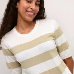 Kaffe Pullover KAlizza Stripped Knit grau Sale