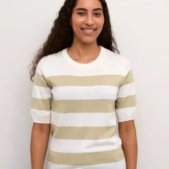 Kaffe Pullover KAlizza Stripped Knit grau Sale