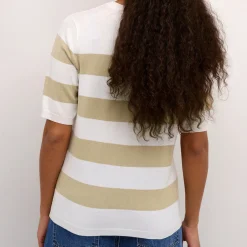 Kaffe Pullover KAlizza Stripped Knit grau Sale