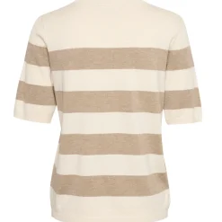 Kaffe Pullover KAlizza Striped Knit beige Clearance