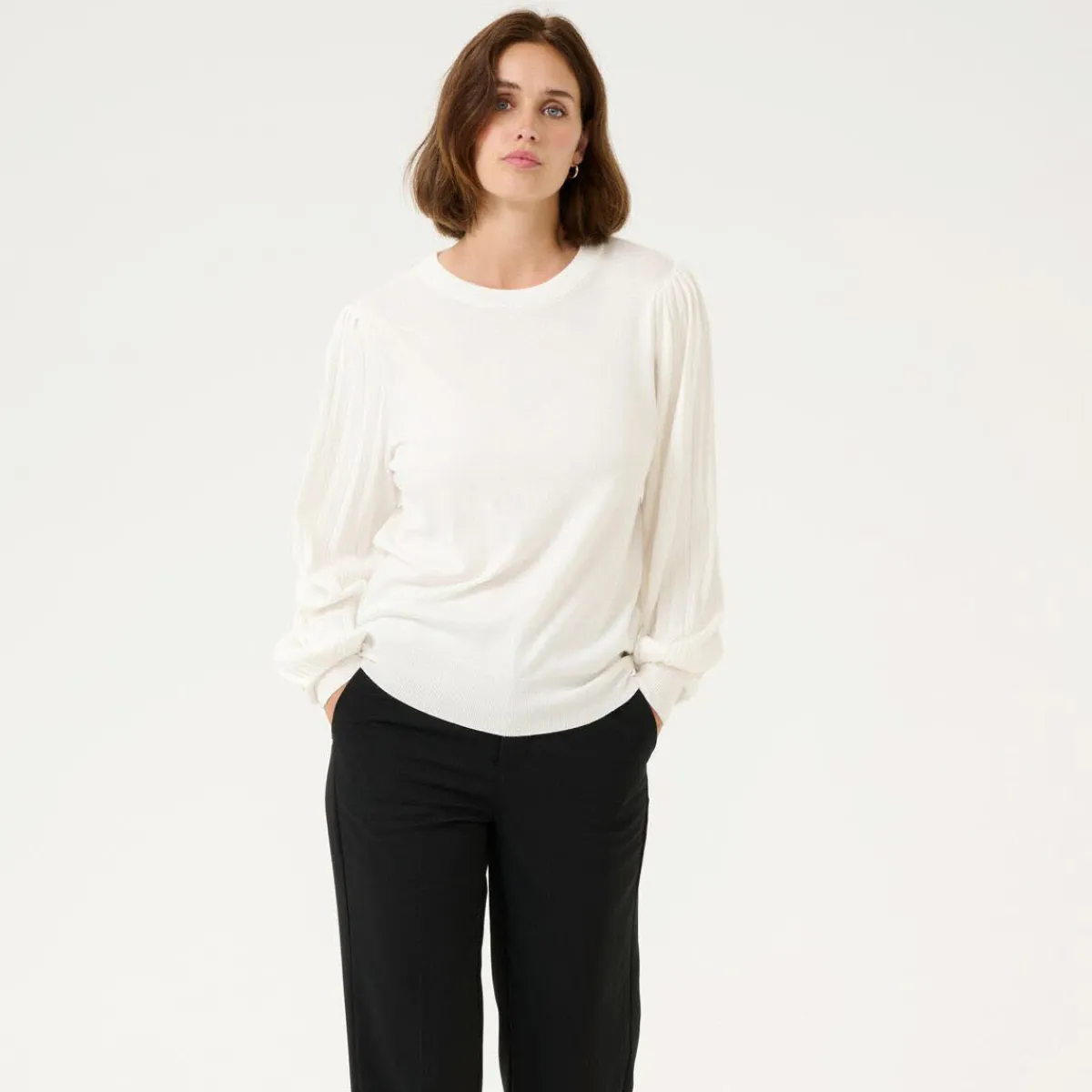 Kaffe Pullover KAlone Knit weiß Online