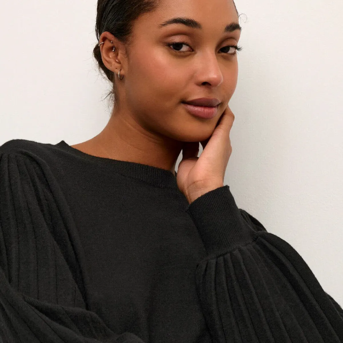 Kaffe Pullover KAlone Knit schwarz Sale