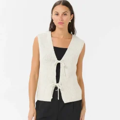 Kaffe Weste KAgerdi Cardigan beige Discount