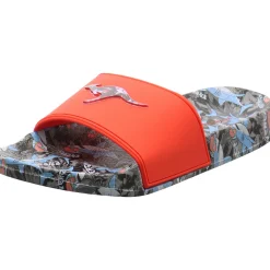 Kangaroos Pantolette K-Slide Print schwarz Clearance