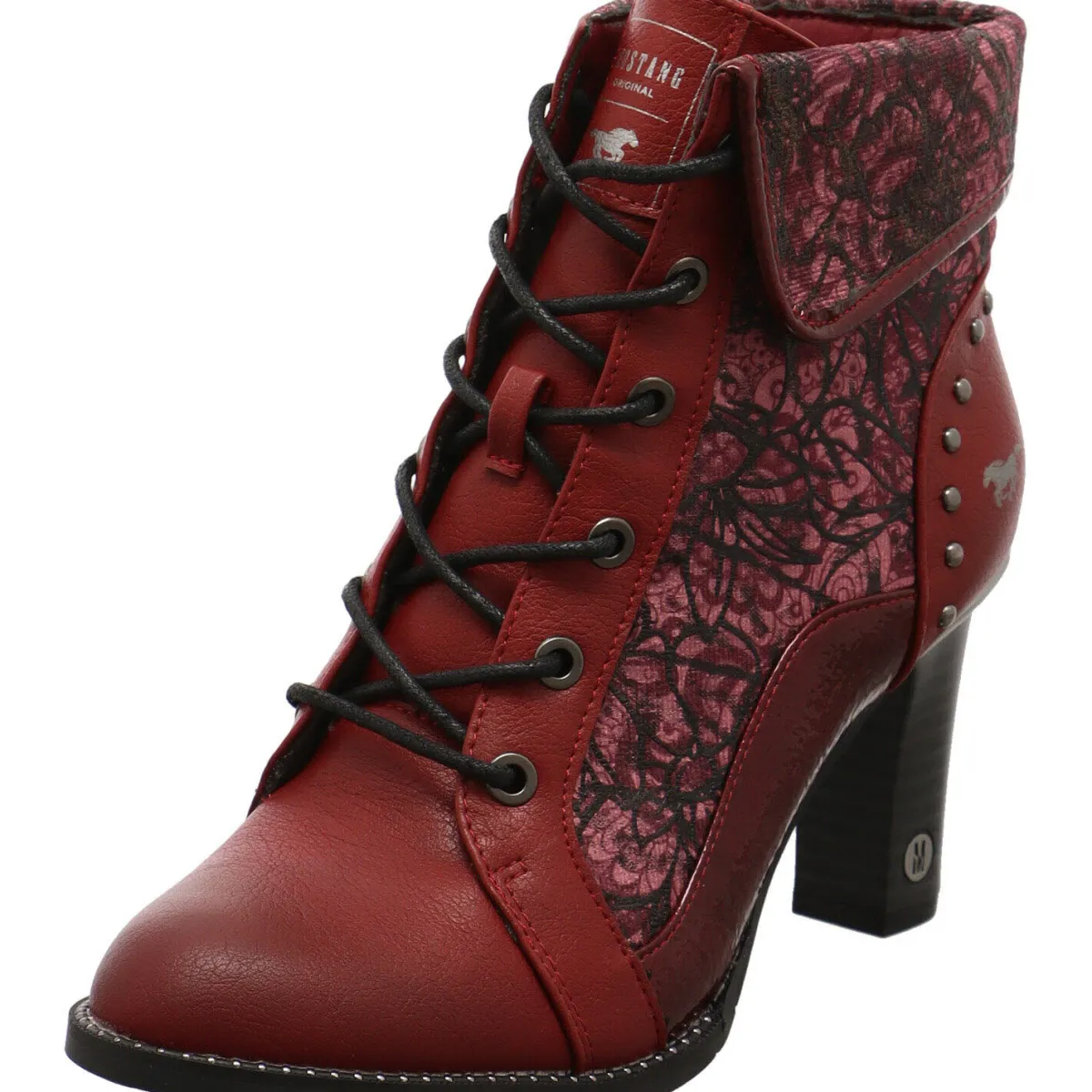 Mustang Schnürstiefelette rot