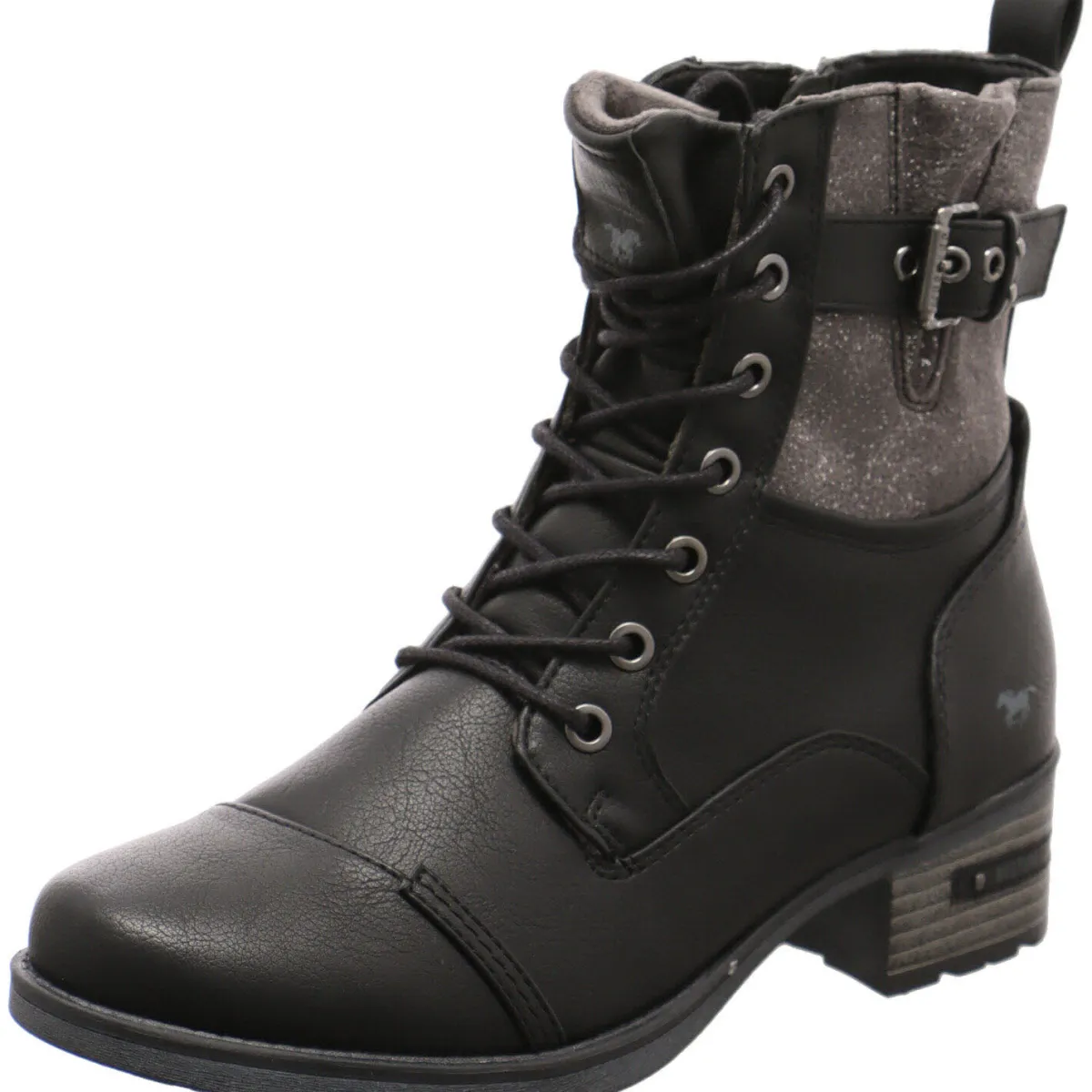 Mustang Schnürstiefelette schwarz Clearance